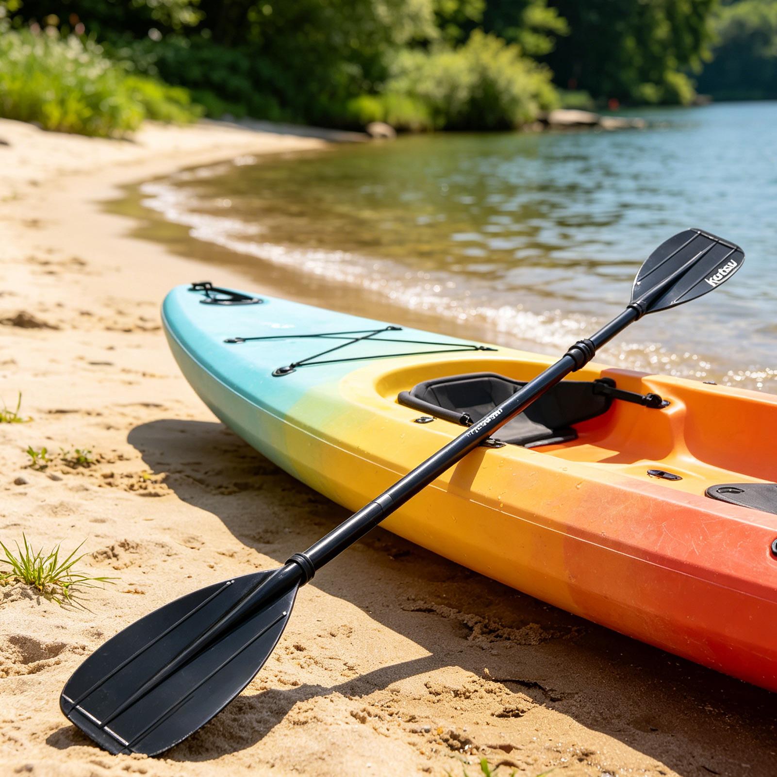 Fishing Kayak Paddle - 2-Section Carbon Fiber Kayak Paddle Lightweight