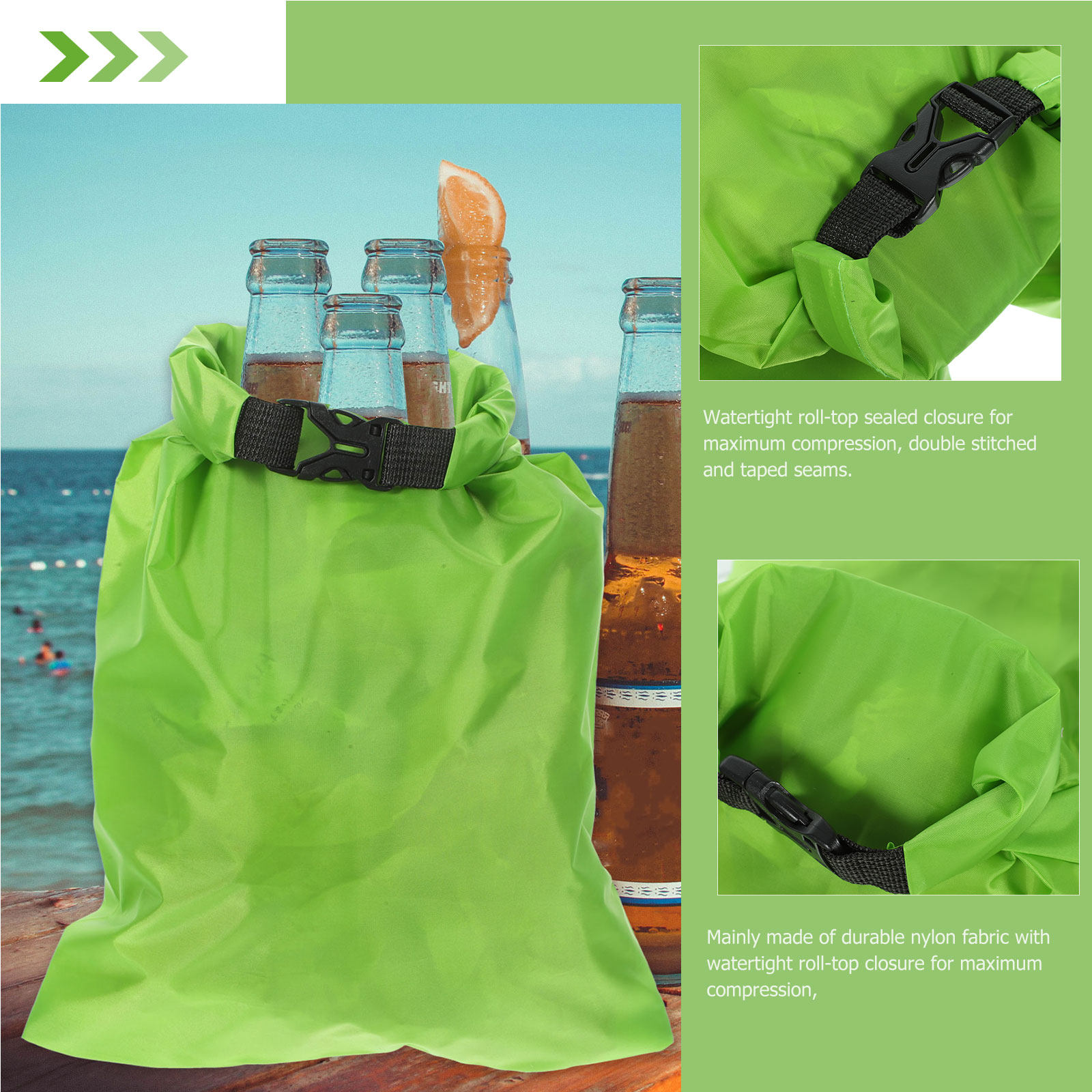 3Pcs Outdoor Waterproof Dry Ba - Fishing Kayak Storage Bag recension och pris